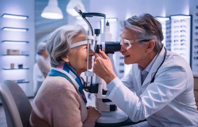 optician-examining-senior-female-patient-through-slit-lamp