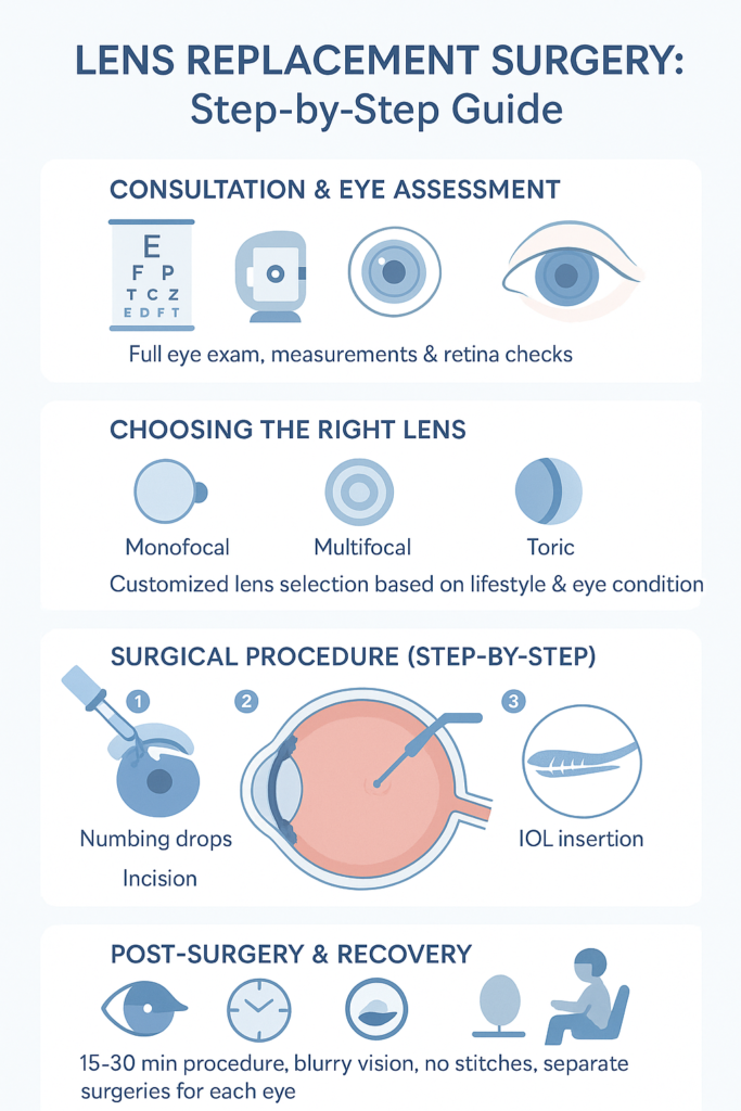 lens replacement surgery process explained