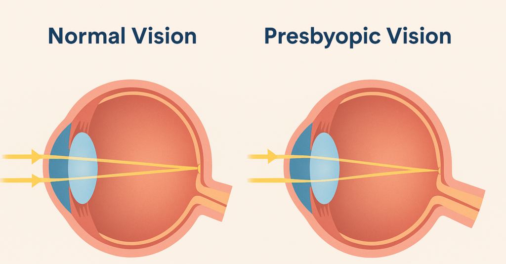 difference between Normal and Presbyopic vision