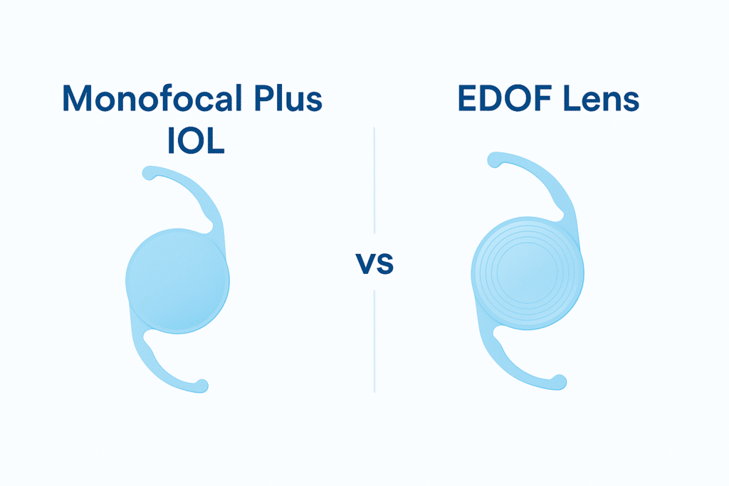 monofocal plus vs EDOF lenses